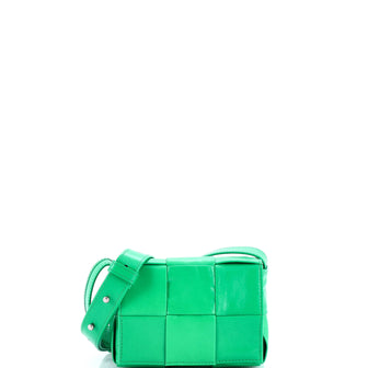 Bottega Veneta Cassette Crossbody Bag Maxi Intrecciato Leather Candy