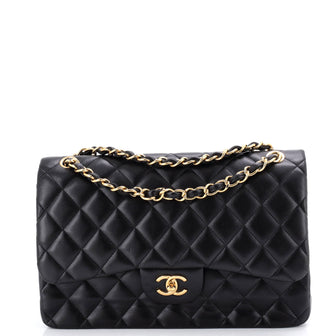 Chanel Classic Double Flap Bag Quilted Lambskin Jumbo