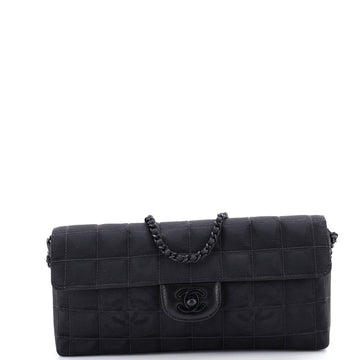 Chanel Travel Line Flap Bag Quilted Nylon East West