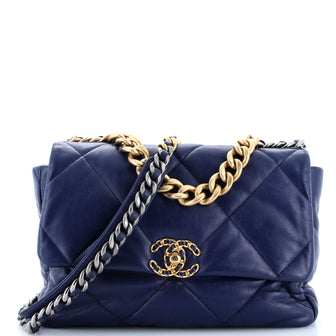 Chanel 19 Flap Bag Quilted Leather Large