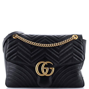 Gucci GG Marmont Flap Bag Matelasse Leather Large