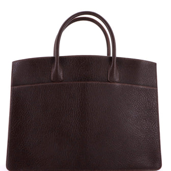Hermes White Bus Bag Leather 39
