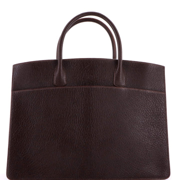 Hermes White Bus Bag Leather 39