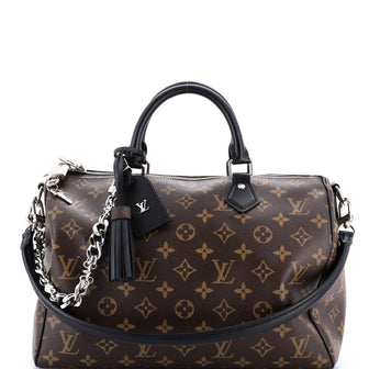 Louis Vuitton Dark Speedy Soft Bandouliere Bag Monogram Canvas 30