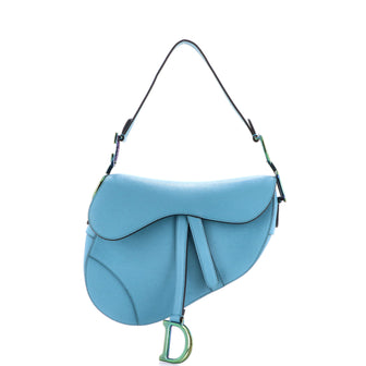 Christian Dior Saddle Handbag Leather Medium