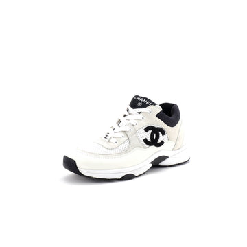 Chanel Women's CC Low-Top Sneakers Leather and Mesh