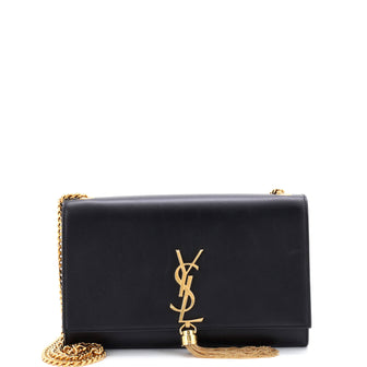 Saint Laurent Classic Monogram Tassel Crossbody Bag Leather Medium