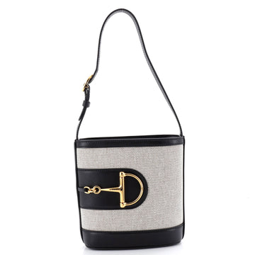 Gucci 73 Bucket Bag Canvas and Leather Small