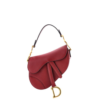 Christian Dior Saddle Handbag Leather Mini