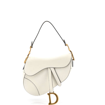 Christian Dior Saddle Handbag Leather Medium
