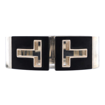 Tiffany & Co. T Cut-Out Cuff Bracelet Sterling Silver and Ceramic