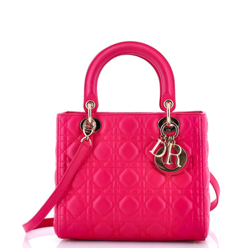 Christian Dior Lady Dior Bag Cannage Quilt Lambskin Medium