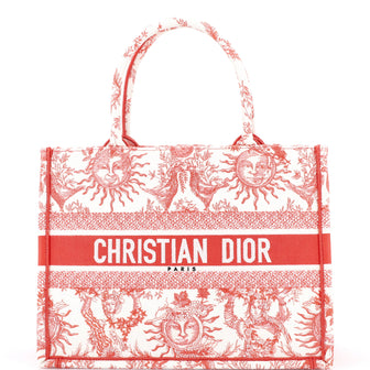 Christian Dior Book Tote Embroidered Canvas Medium