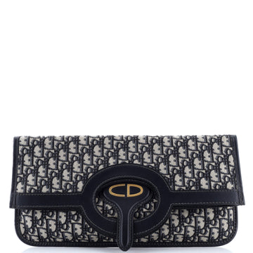 Christian Dior Fold Over Clutch Oblique Canvas