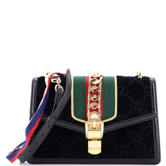 Gucci Sylvie Shoulder Bag GG Velvet Small