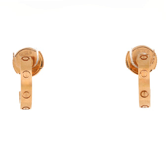 Cartier Love Hoop Earrings 18K Rose Gold Small