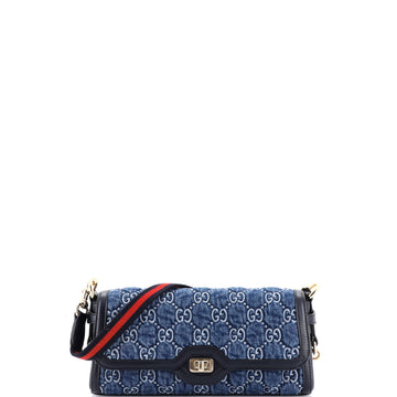 Gucci Luce Shoulder Bag GG Denim Small