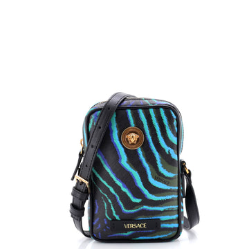 Versace Medusa Biggie Pouch Crossbody Bag Printed Leather Micro
