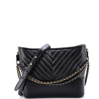 Chanel Gabrielle Hobo Chevron Aged Calfskin Medium