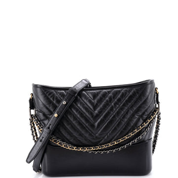 Chanel Gabrielle Hobo Chevron Aged Calfskin Medium