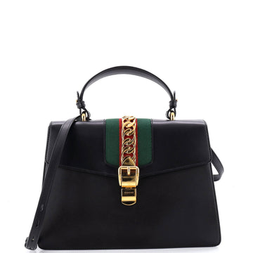 Gucci Sylvie Top Handle Bag Leather Medium