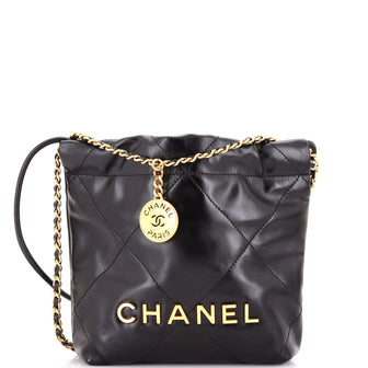 Chanel 22 Chain Hobo Quilted Calfskin Mini