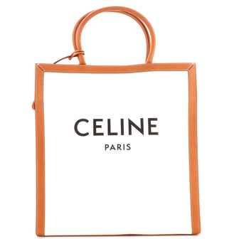 Celine Vertical Cabas Tote Canvas with Leather Large