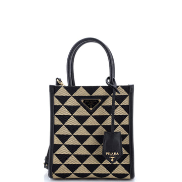 Prada Symbole Shopper Tote Jacquard Mini
