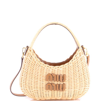 Miu Miu Wander Hobo Wicker Mini