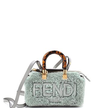 Fendi Logo By The Way Top Handle Bag Shearling Mini