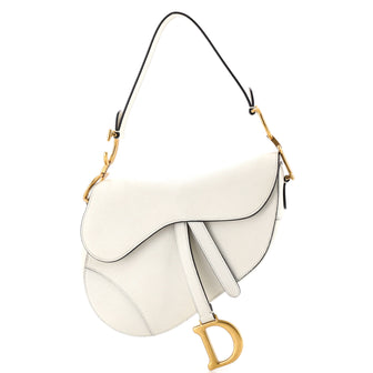 Christian Dior Saddle Handbag Leather Medium