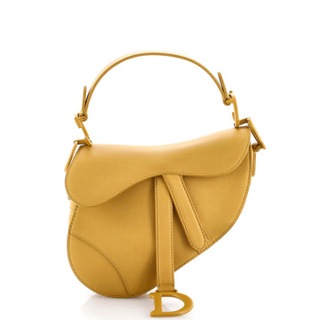 Christian Dior Ultra Matte Saddle Handbag Leather Mini