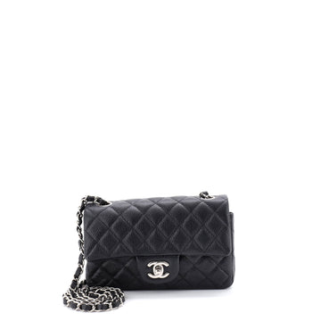 Chanel Classic Single Flap Bag Quilted Caviar Mini