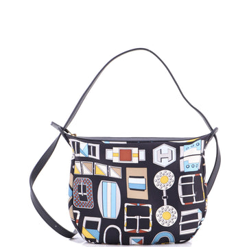 Hermes Sursoie To Go Pouch Printed Silk and Leather