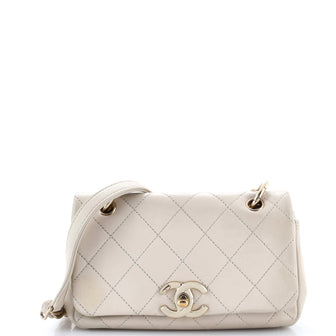 Chanel Twist Chain Enamel CC Flap Bag Quilted Lambskin Medium