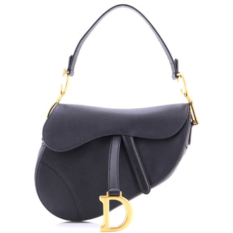 Christian Dior Saddle Handbag Leather Medium