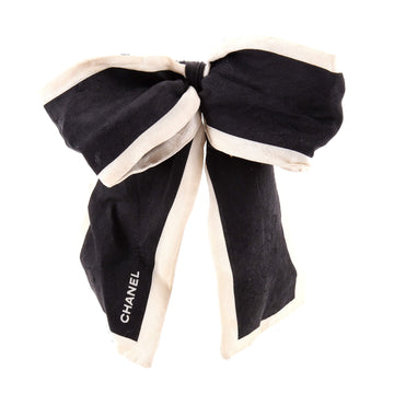 Chanel Bow Hair Tie Printed Silk