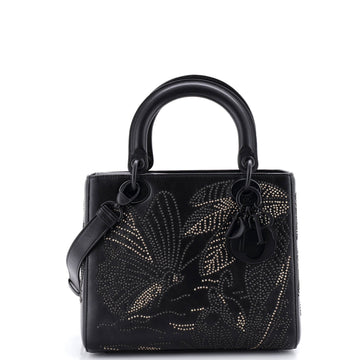 Christian Dior Butterfly Lady Dior Bag Embroidered and Beaded Leather Medium