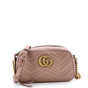 Gucci GG Marmont Shoulder Bag Diagonal Quilted Leather Small