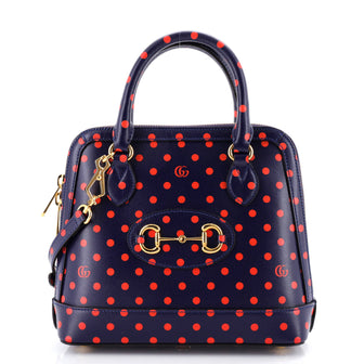 Gucci Horsebit 1955 Top Handle Bag Printed Leather Small
