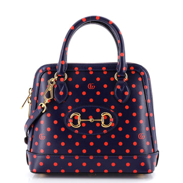 Gucci Horsebit 1955 Top Handle Bag Printed Leather Small