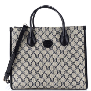 Gucci Interlocking G Tote GG Coated Canvas and Leather Small