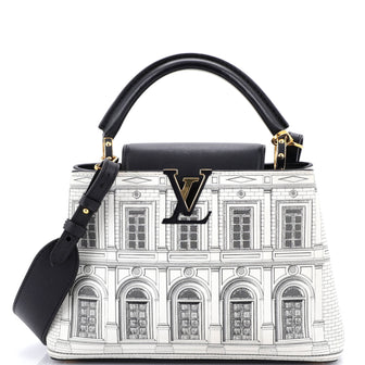 Louis Vuitton Capucines Bag Limited Edition Fornasetti Architettura Print Leather BB