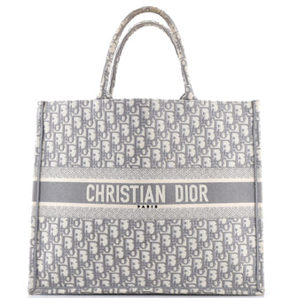 Christian Dior Book Tote Oblique Canvas Large