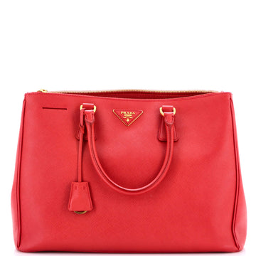 Prada Double Zip Lux Tote Saffiano Leather Large