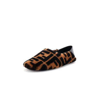 Fendi Women's FF Slippers Zucca Shearling
