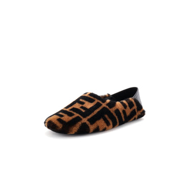 Fendi Women's FF Slippers Zucca Shearling