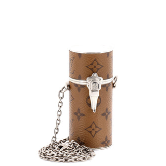 Louis Vuitton Lipstick Case on Chain Reverse Monogram Canvas