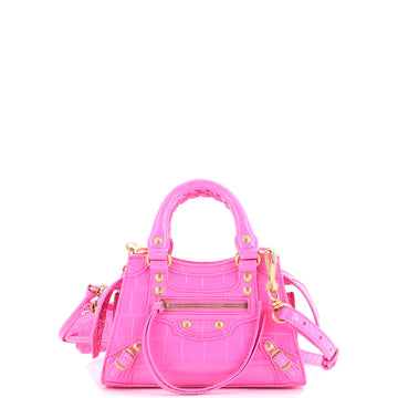 Balenciaga Neo Classic City Bag Crocodile Embossed Leather Mini
