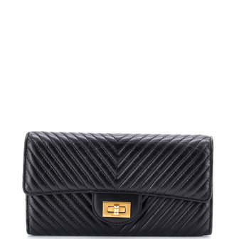 Chanel Reissue Flap Wallet Chevron Aged Calfskin Long